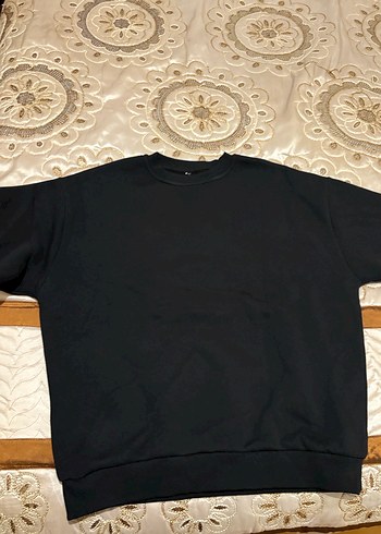 Siyah Rahat Kesim Kadın Sweatshirt - Görsel 2