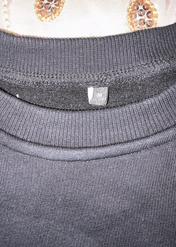 Siyah Rahat Kesim Kadın Sweatshirt - Görsel 3