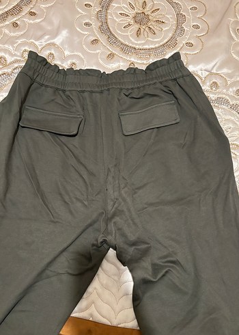 Kadın Rahat Kesim Haki Pantolon - Görsel 5