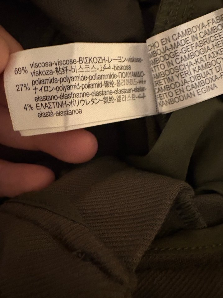 Kadın Rahat Kesim Haki Pantolon - Görsel 4