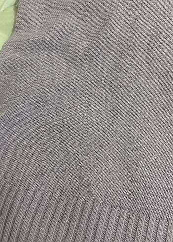 Mor Yarım Fermuarlı Kadın Triko Kazak - Görsel 2