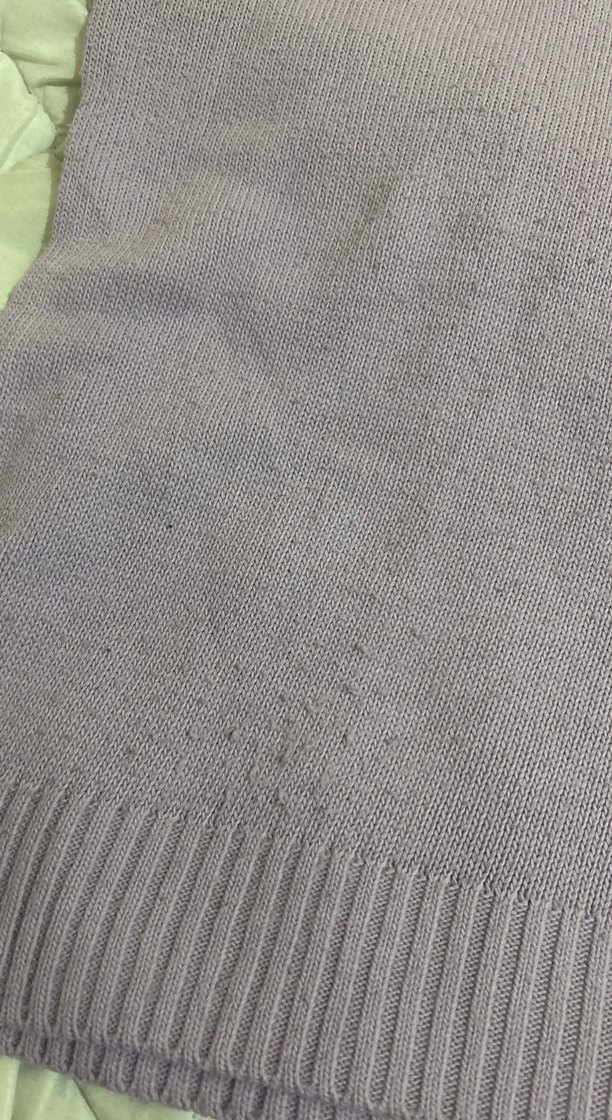 Mor Yarım Fermuarlı Kadın Triko Kazak - Görsel 2