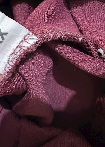 Bordo Kadın Balon Pantolon Bilek Boy - Görsel 4