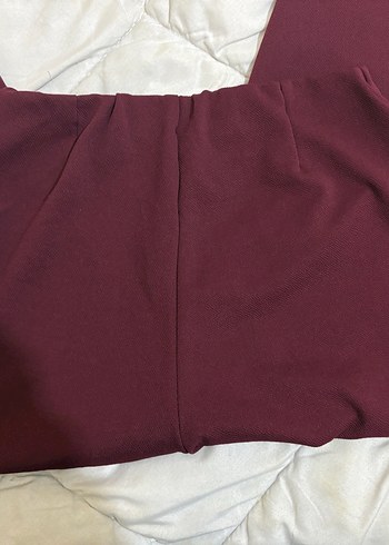 Bordo Kadın Balon Pantolon Bilek Boy - Görsel 3