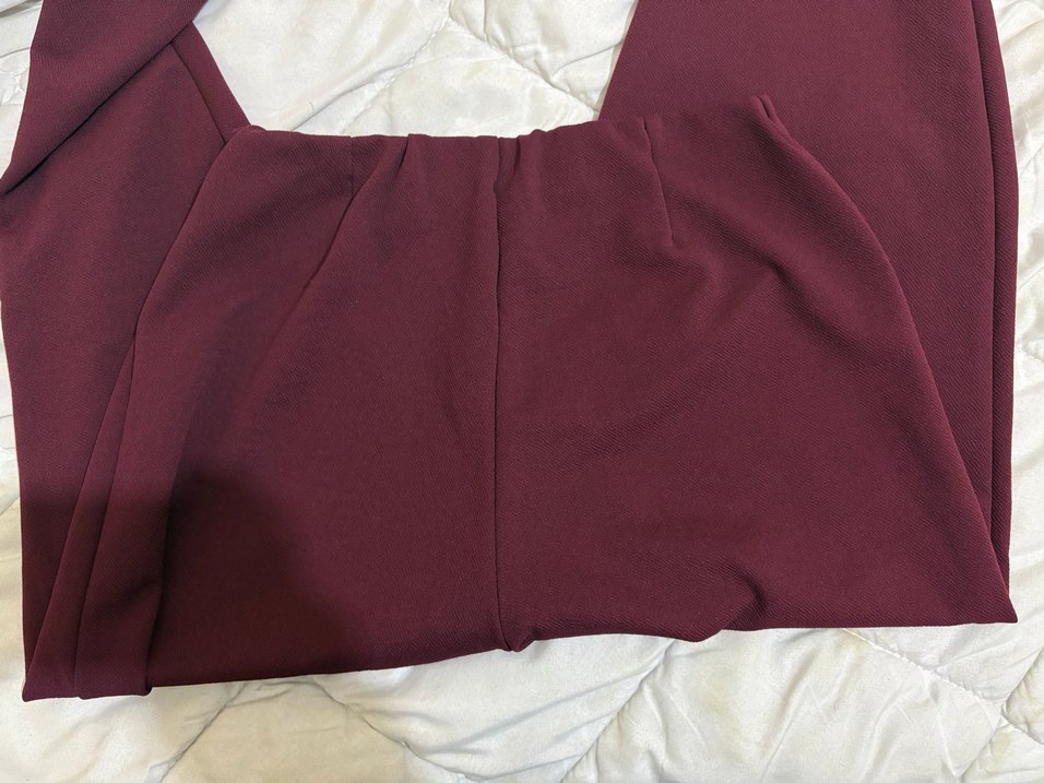 Bordo Kadın Balon Pantolon Bilek Boy - Görsel 3