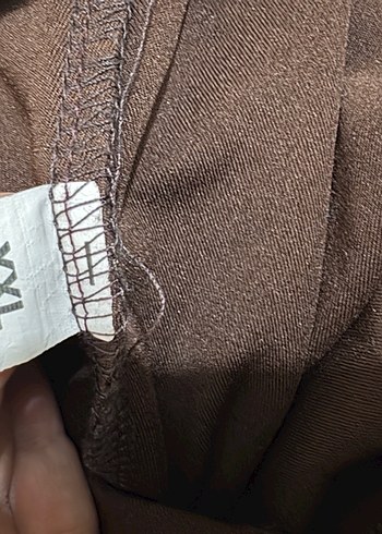 Büyük Beden Kahverengi Düz Kadın Balon Pantolon - Görsel 4