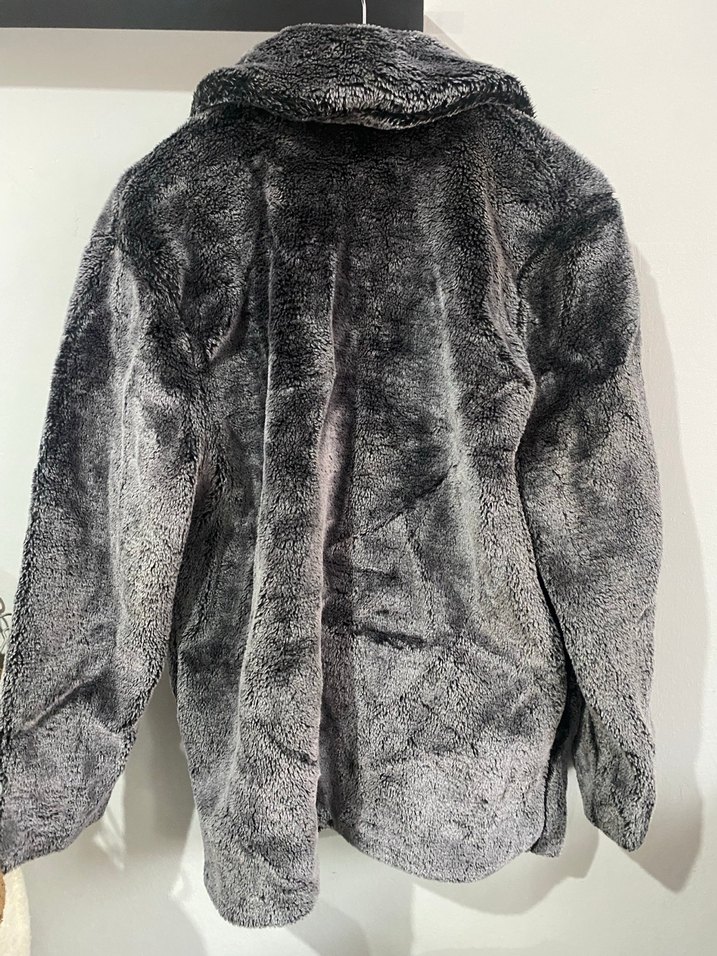 Gri Kadın Suni Kürk Ceket - Görsel 5