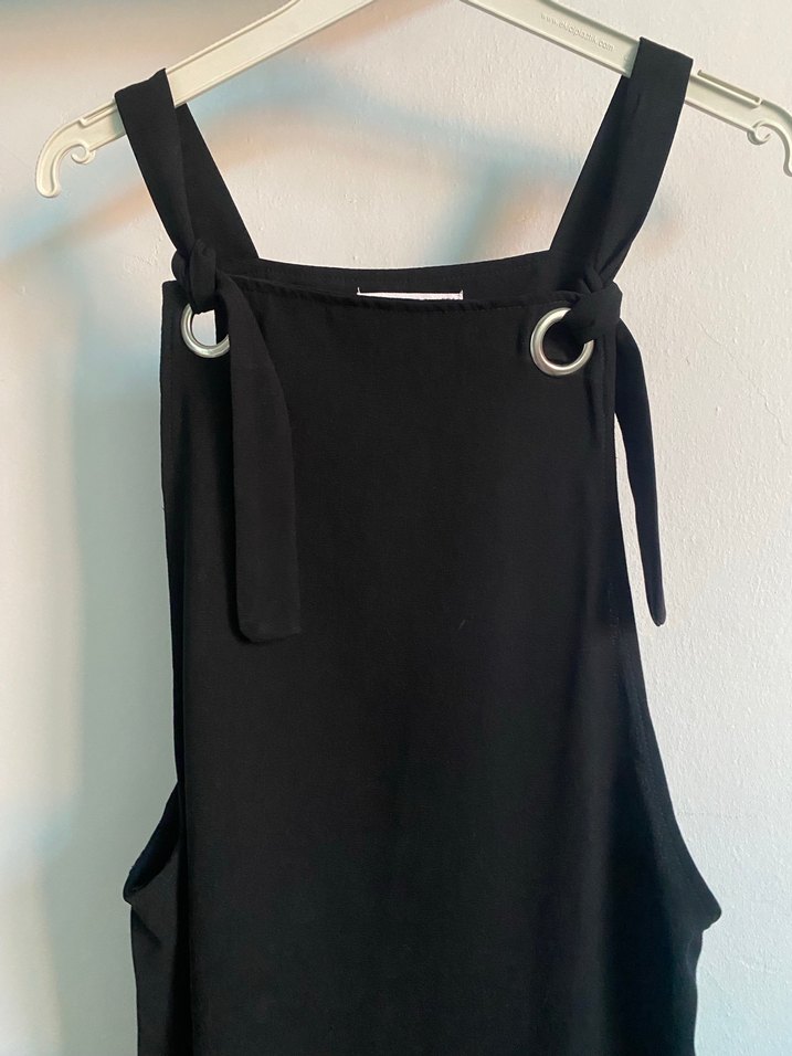 Kadın Siyah Mango salopet elbise - Görsel 2