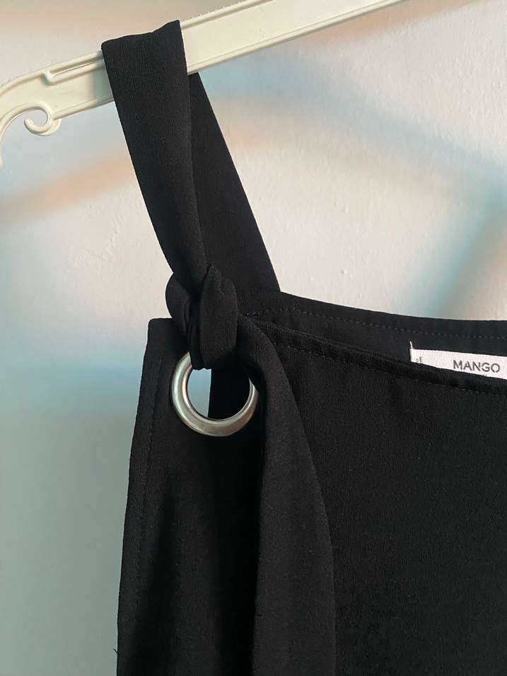 Kadın Siyah Mango salopet elbise - Görsel 4