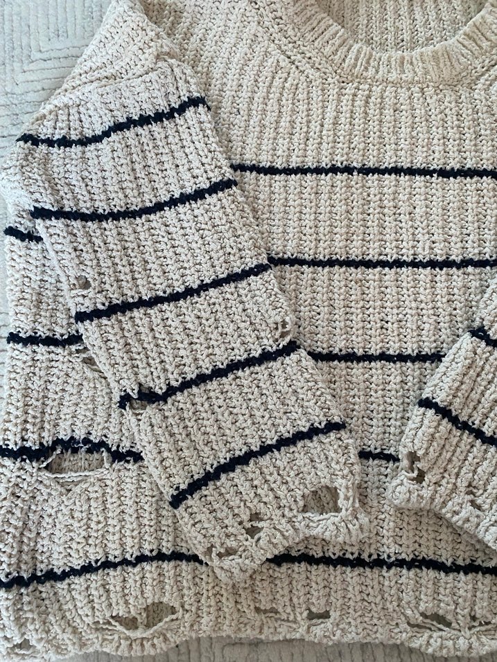 Yırtık detaylı kazak - Görsel 3