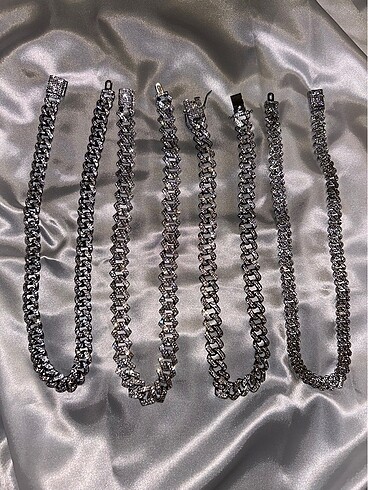 Full Taş İşleme Cuban Chain Zirkon Kolye