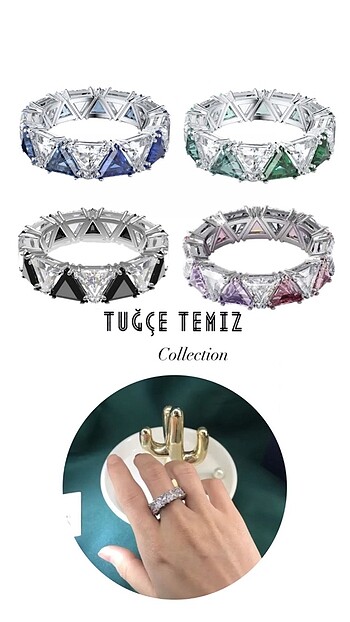 Beden Swarovski Matrix Kokteyl Yüzük