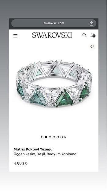 swarovski Swarovski Matrix Kokteyl Yüzük