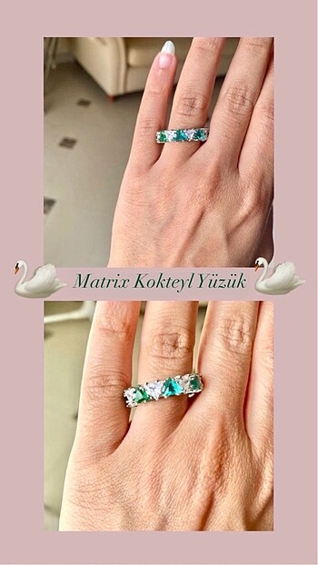 Swarovski Matrix Kokteyl Yüzük