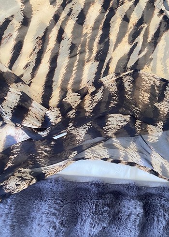 Diğer Zebra Desenli Bohem Kadın Tunik