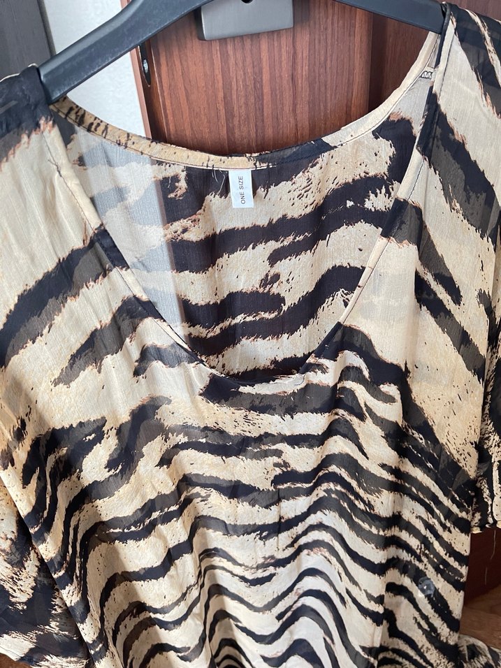 Zebra Desenli Bohem Kadın Tunik - Görsel 2