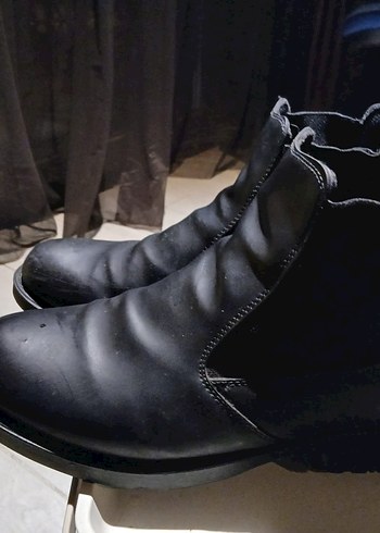 Siyah Orjinal  Deri Erkek Bot - Görsel 3