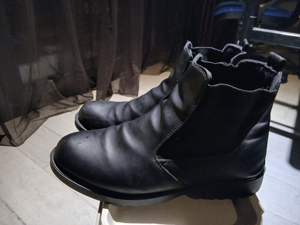 Siyah Orjinal  Deri Erkek Bot - Görsel 3