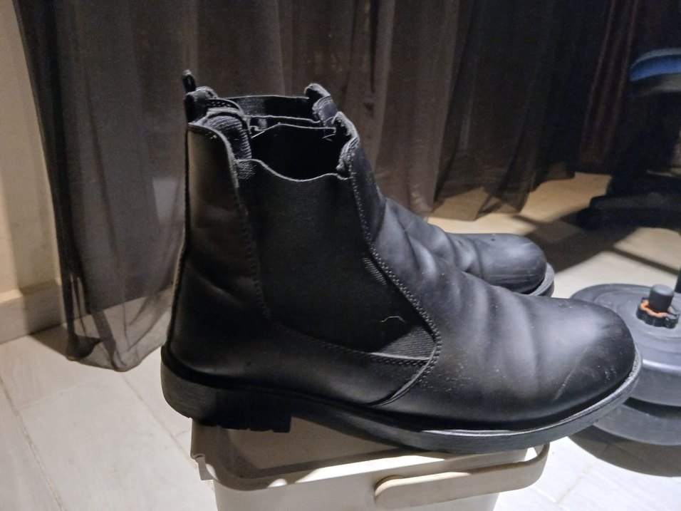 Siyah Orjinal  Deri Erkek Bot - Görsel 2