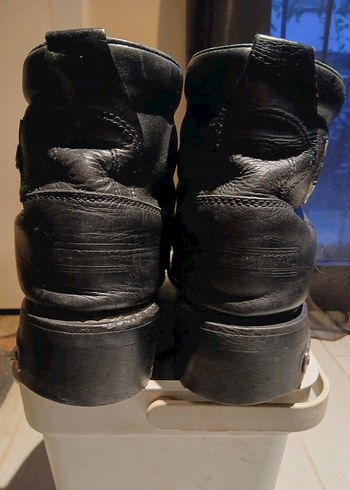 Siyah Erkek Biker Botları, Tokalı, Harley Davidson - Görsel 3