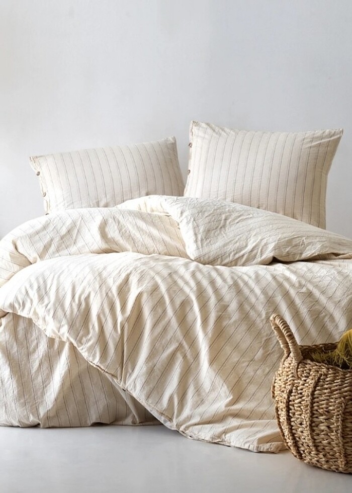 Çift kişilik keten nevresim takımı - Görsel 4