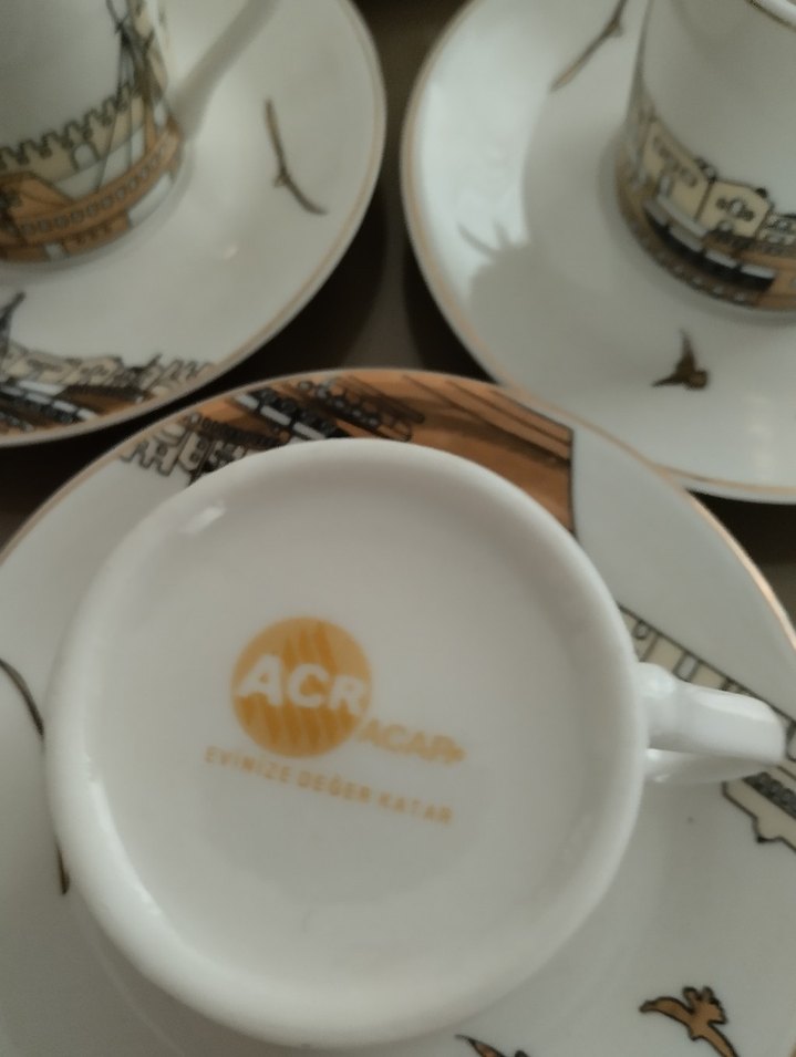 İstanbul Desenli 6'lı Kahve Fincanı Takımı - Görsel 2