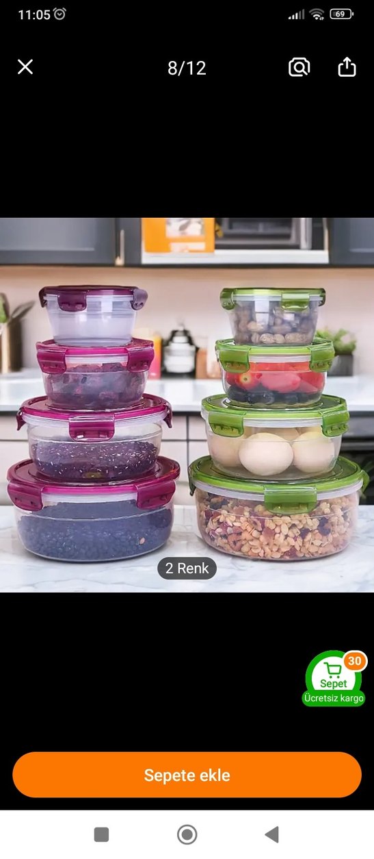 TUPPERWARE MUADİLİ Mor Kilitli Plastik Saklama Kabı Seti 4'lü - Görsel 2