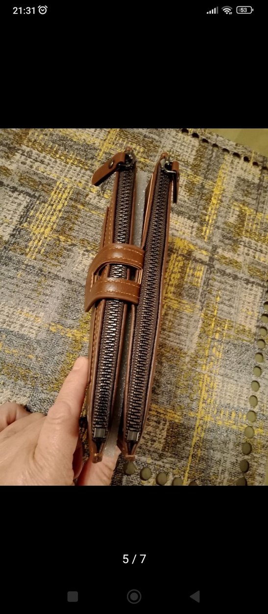 Kahverengi Deri Kadın Cüzdan - Görsel 5