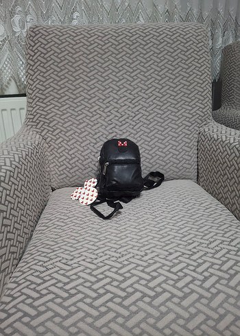  Beden Gri Desenli Bebek Çantası