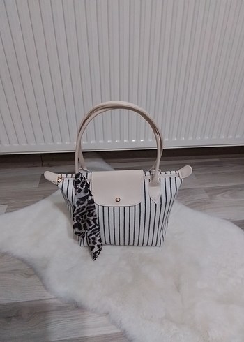 Çizgili Kadın Omuz Çantası Zebra Desenli