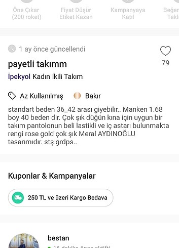 Payetli takım