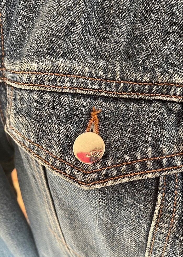 Mavi gold kot ceket - Görsel 4