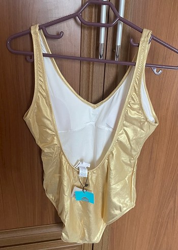 Kadın Parlak Altın Renkli Midi Mayo - Görsel 2