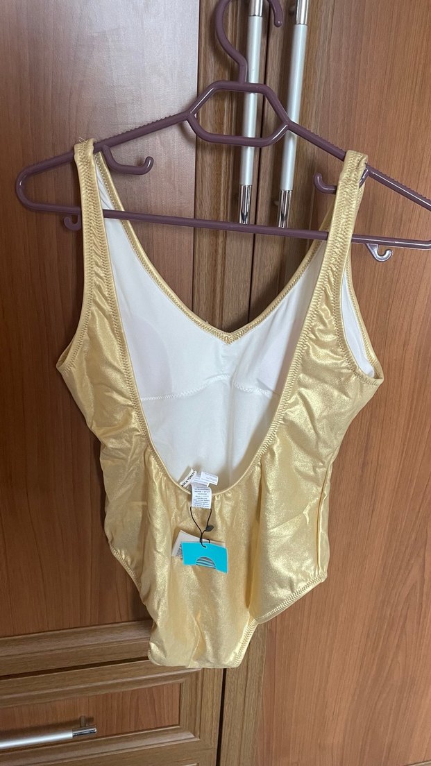 Kadın Parlak Altın Renkli Midi Mayo - Görsel 2