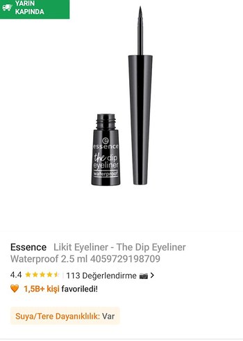 Essence The Dip Likit Eyeliner Siyah Suya Dayanıklı