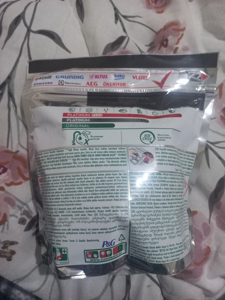 Fairy Platinum Bulaşık Makinesi Tableti 33'lü - Görsel 4