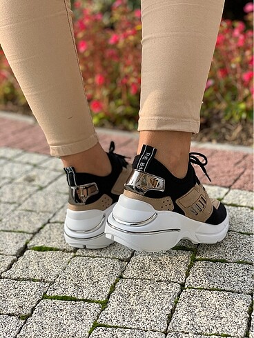 39 Beden camel Renk YENİ SIFIR KADIN SPOR AYAKKABI SNEAKER