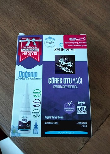 Zade Vital Çörek Otu Yağı 60 Kapsül Soğuk Sıkım