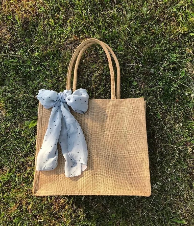 Mavi Bağlamalı Püsküllü Bohem Kadın Çanta - Görsel 2