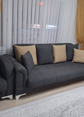 Bej çekyatlı koltuk takımı yeni 13.000tl pazarlık payı var