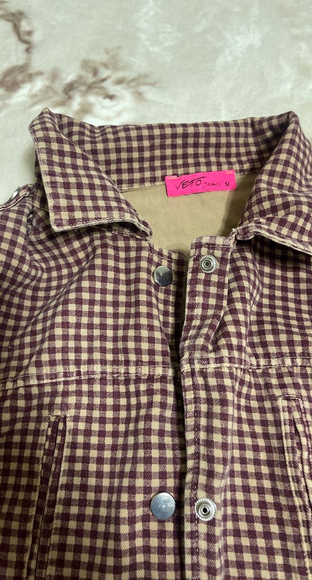 Düğmeli Uzun Kollu Kahverengi Gömlek - Görsel 2