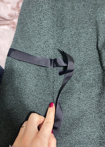 Yeşil Boğazlı Triko Kadın Kazak - Görsel 3