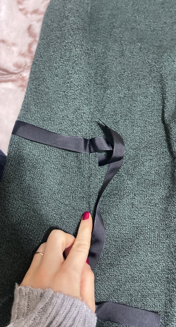 Yeşil Boğazlı Triko Kadın Kazak - Görsel 3