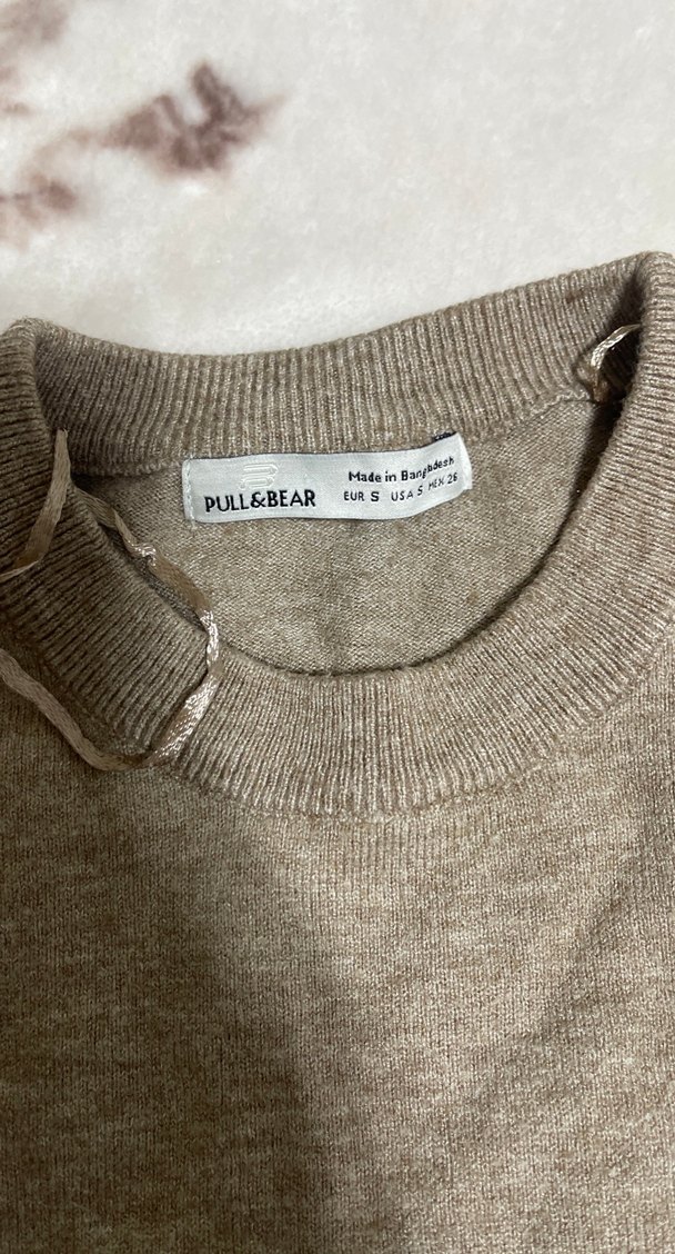 Bej Kadın Triko Kazak Uzun Kollu - Görsel 2