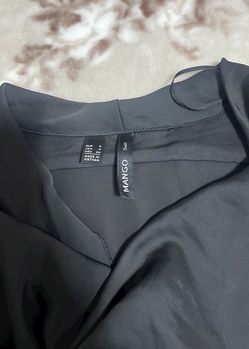 Siyah V Yaka Uzun Kollu Salaş Bluz - Görsel 2