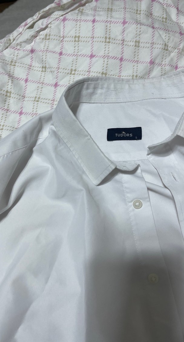 Düğmeli Beyaz Pamuklu Erkek Gömlek - Görsel 2