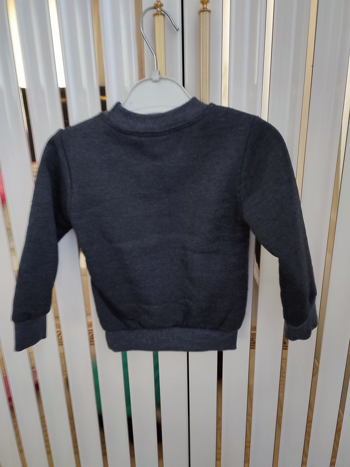 Erkek Çocuk Siyah Uzun Kollu Sweatshirt - Görsel 2
