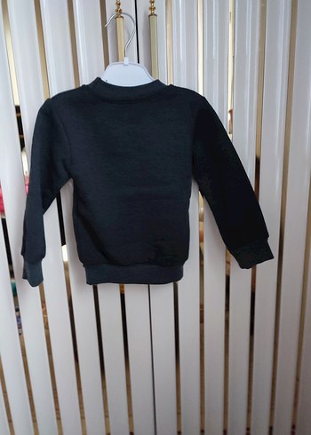 Erkek Çocuk Siyah Baskılı Sweatshirt - Görsel 2