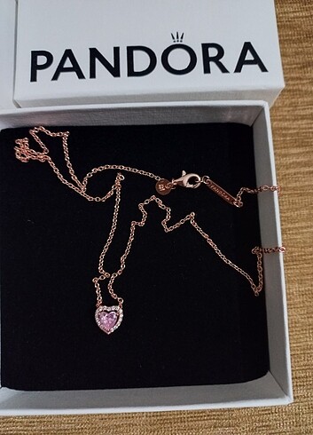 Pandora Pembe Kalp Kolye