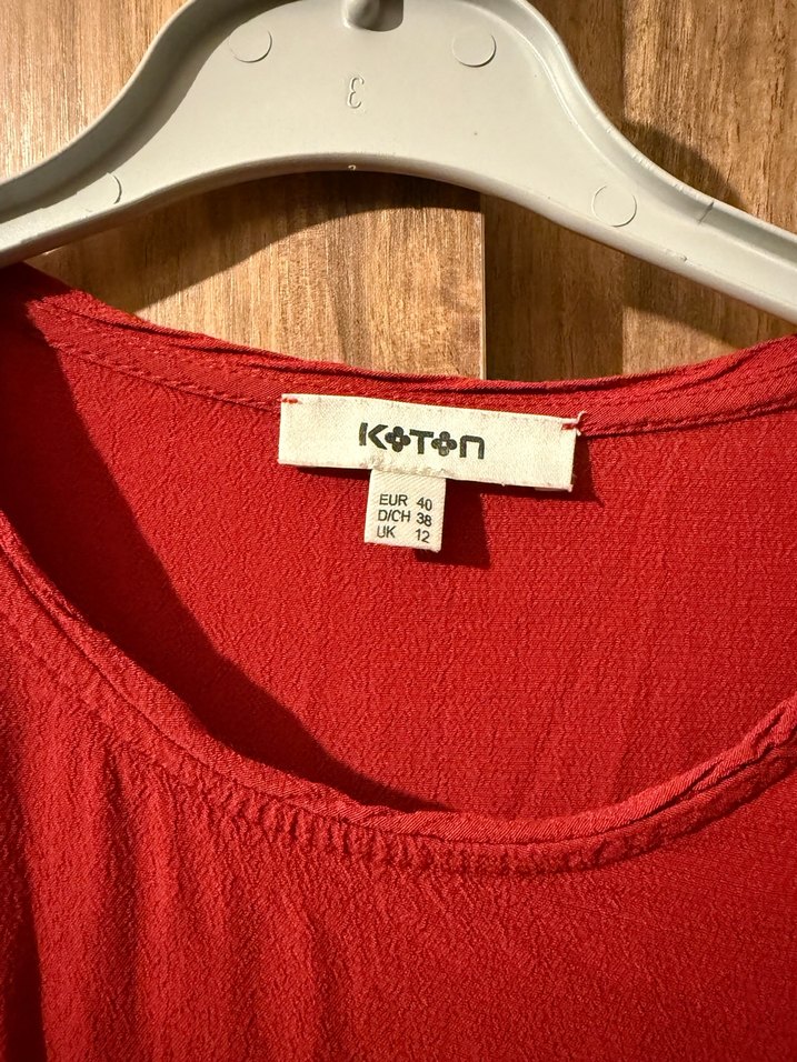 Kırmızı Uzun Kollu Hemşire Sabahlığı - Görsel 2